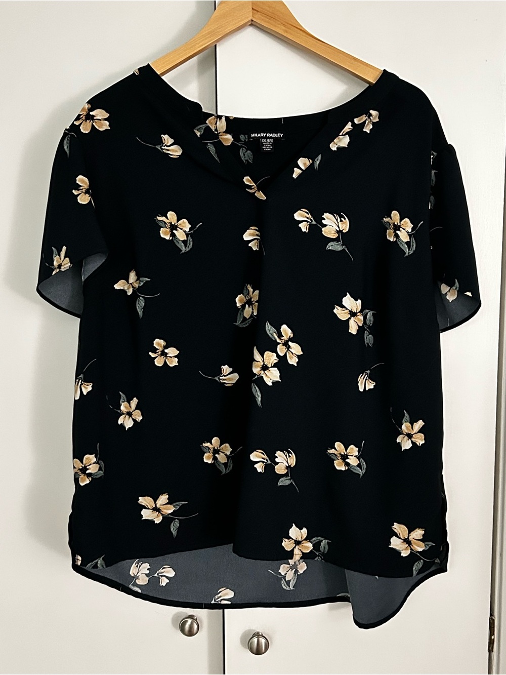 Hillary Radley V-Neck Floral Blouse